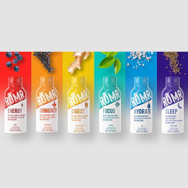 Image of ROMR wellness shots lineup